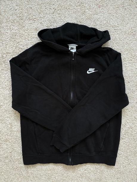 Černá mikina nike na zip, vel. 158/170, nike,158