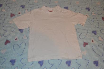 Bílé bavlněné tričko do školky, na vystoupení, 104
