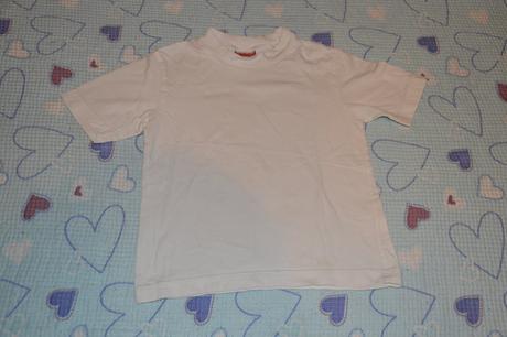 Bílé bavlněné tričko do školky, na vystoupení, 104