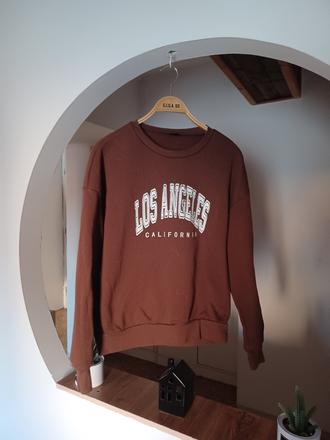 Oversize hnědá mikina shein xs/s, 158/164, 164