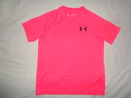 Krásné svítivě růžové tričko 122/128, under armour,122