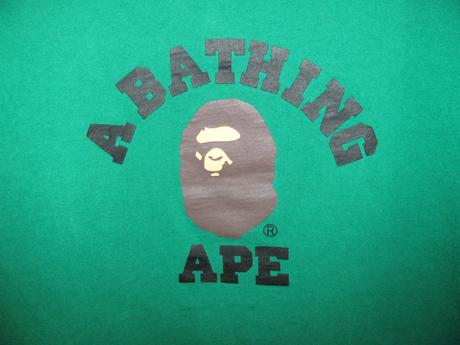 Bavlněné tmavě zelené tričko bape kids, 140