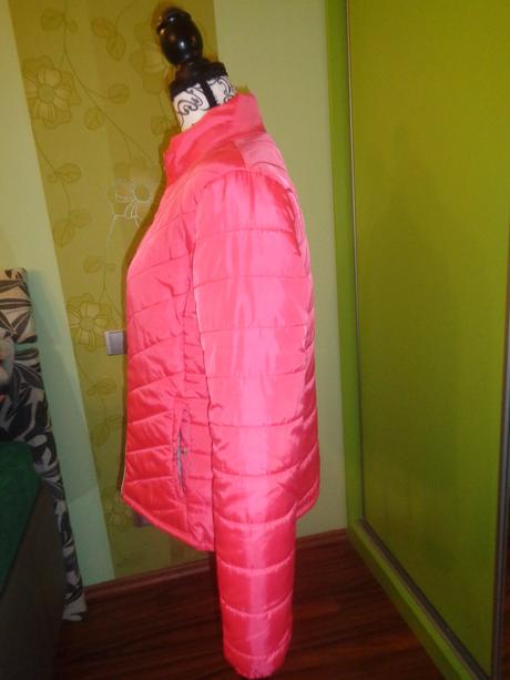Krásná korálově červená prošívaná bunda, terranova,xl