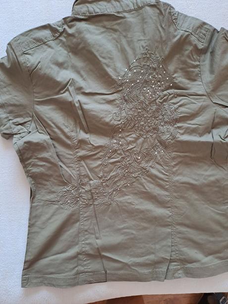 Dívčí košile s krátkým rukávem s kamínky, vel. m, m