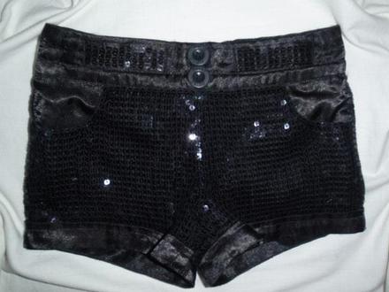 Bomba flitrové černé šortky od nextu, next,104