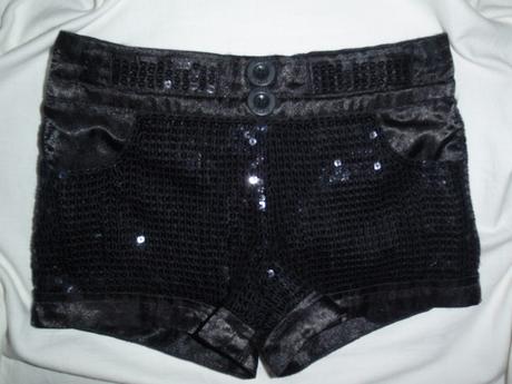Bomba flitrové černé šortky od nextu, next,104