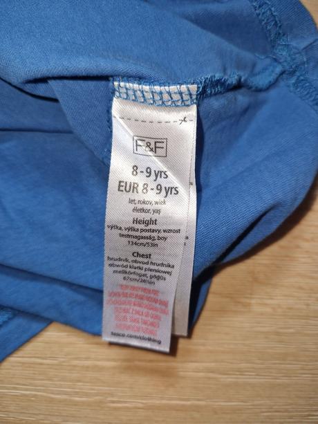 Tričko s dl.rukávem modré, lebka, f&f,134