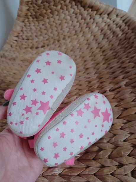 Neonové růžové capáčky balerínky 6-12m, matalan,<17