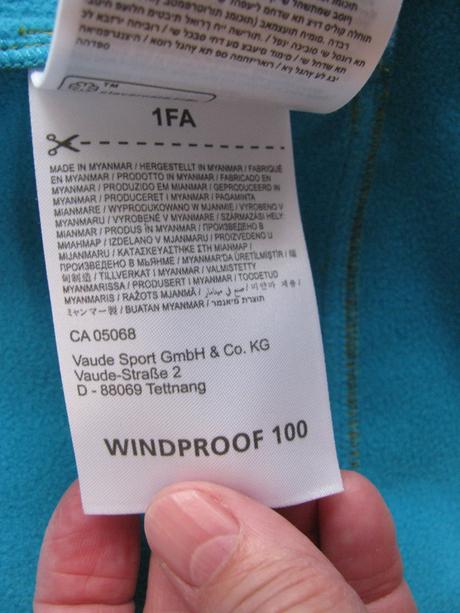 Softshellová khaki bunda s kapucí vaude, 140