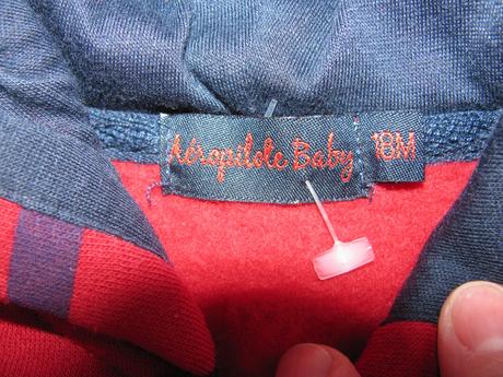 Krásná bavlněná mikina s kapucí, 86