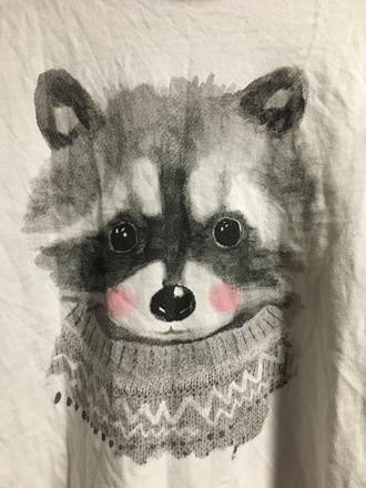 Vel. 110 bílé triko s mývalem, 110