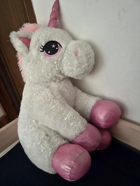 Velký plyšový jednorožec, cca 70 cm, osobní odběr,