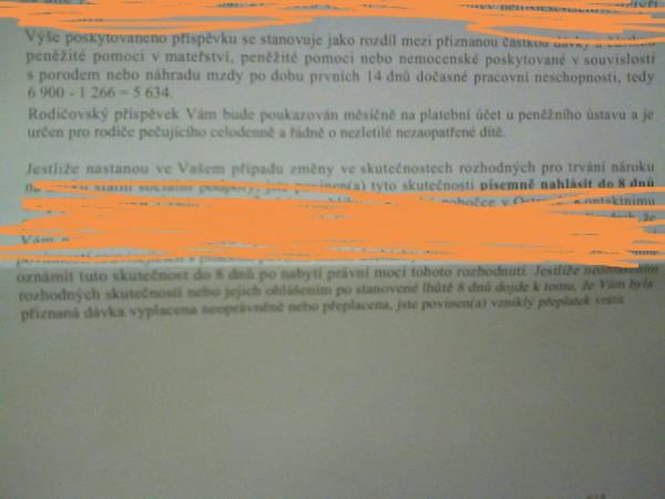 Přiznání rodičáku - nižší částka, jak tomu rozumět?