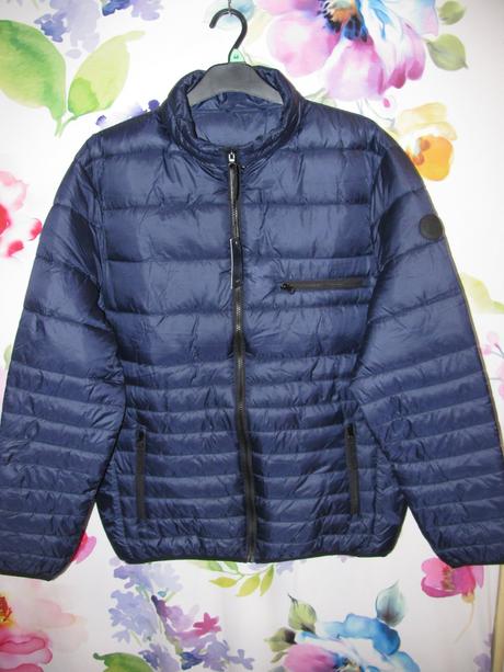 Pánská modrá prošívaná zimní bunda v by ver, xl