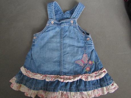 Riflová sukně s laclem vel.74 zn.c & a, c&a,74