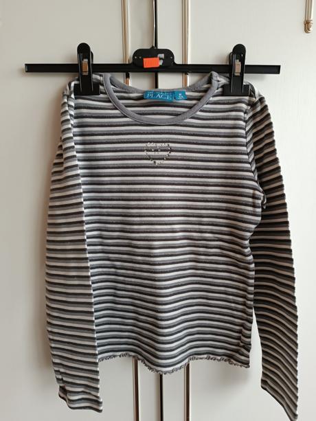 Dívčí tričko dlouhý rukáv place, 128