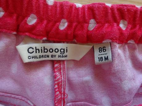 Tříčtvrťáky červené s puntíky, vel. 86, h&m,86