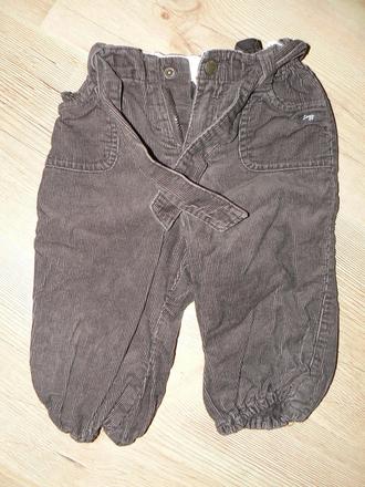 Manšestrové kalhoty, h&m,74
