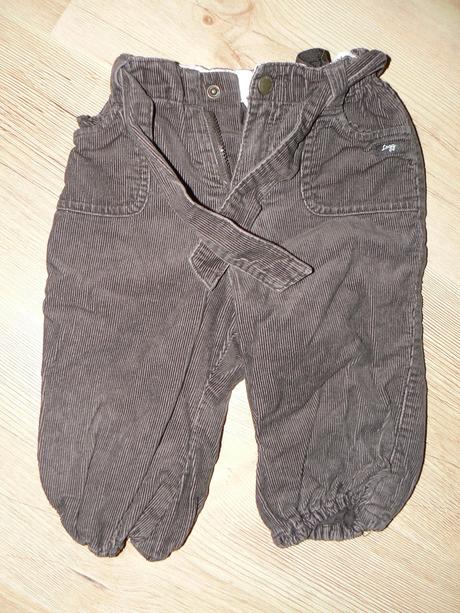 Manšestrové kalhoty, h&m,74