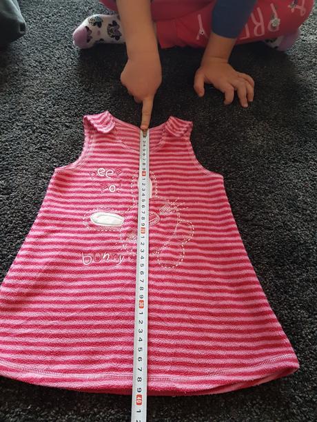 Krásné fleesové šaty značky george, vel.3-6 měsíců, george,62