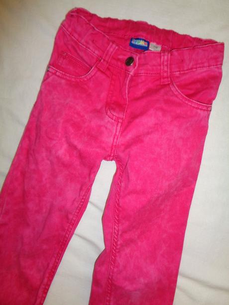 Luxusní sytě růžové riflové kalhoty, lupilu,110
