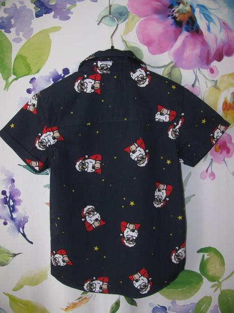 Plátěná tmavě modrá košile se santou, 134