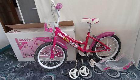 Dívčí kolo dino bikes 16" s příslušenstvím, dino bikes,16