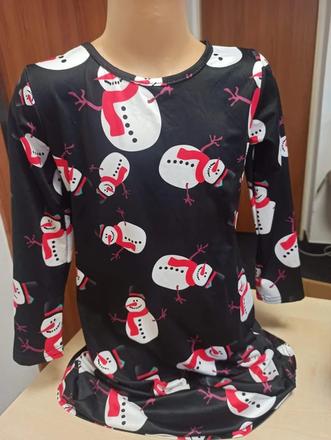 Vánoční šaty se sněhuláky, 128