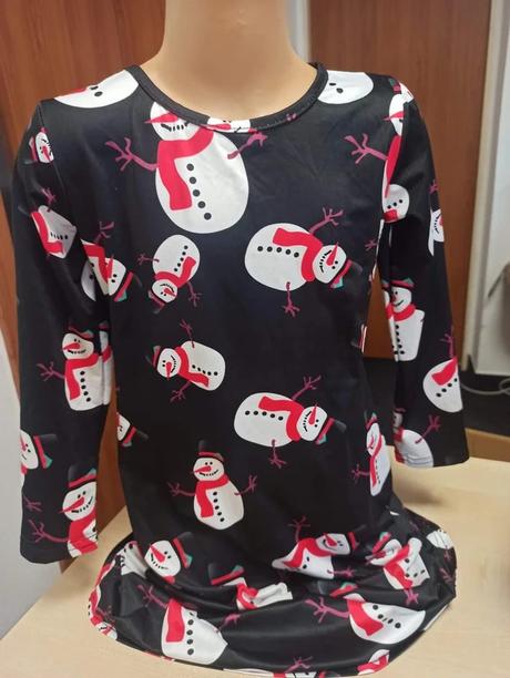 Vánoční šaty se sněhuláky, 128