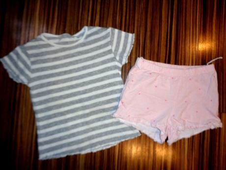 Pěkný letní komplet trička a šortek, h&m,98