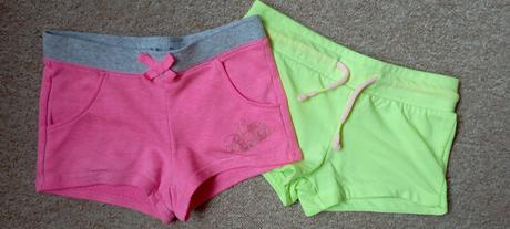2x neon šortky zn."h&m a girls" vel."98", h&m,98