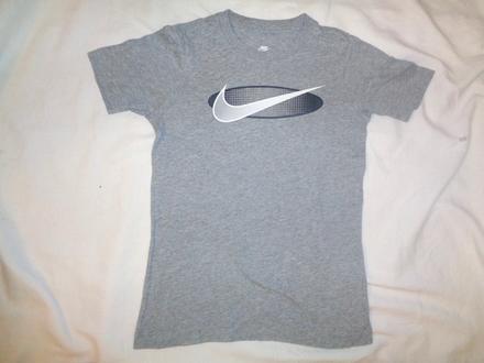Bavlněné šedé melírované tričko nike 128/134, nike,128