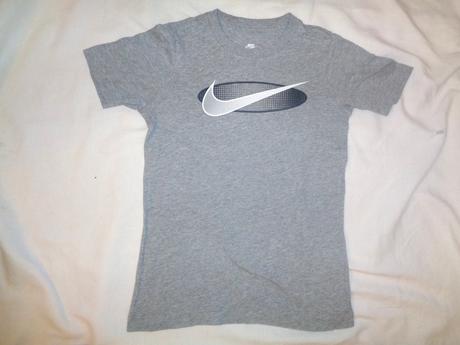 Bavlněné šedé melírované tričko nike 128/134, nike,128