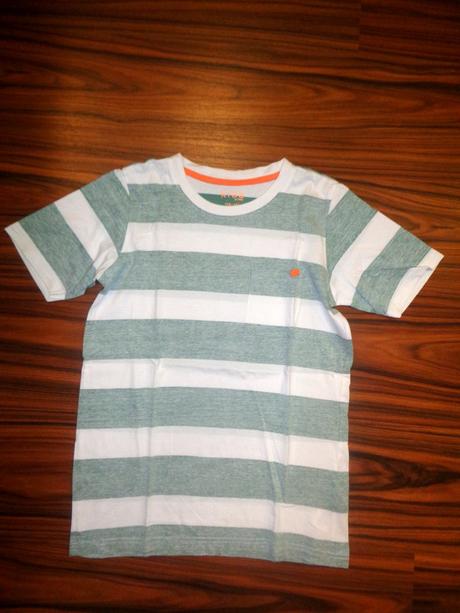 Super pruhované šedobílé tričko 158/164, tcm,158