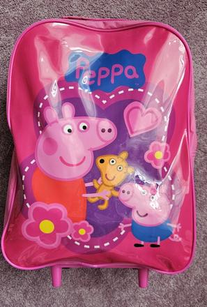 Dětský kufr (batoh) na kolečkách pepina, peppa pig, 