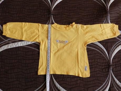 Triko dlouhý rukáv žluté, 74