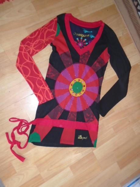 Tunika desigual vel s, desigual,s