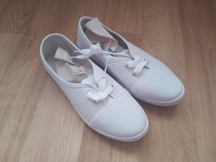 Bílé textilní baleríny vel. 40 - n.o.v.é, 40