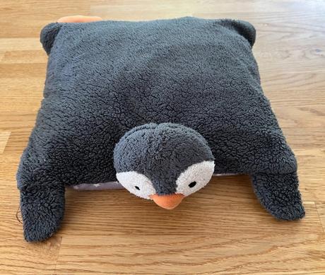 Dětský polštářek tučňák s kapsou 30 x 25 cm, 