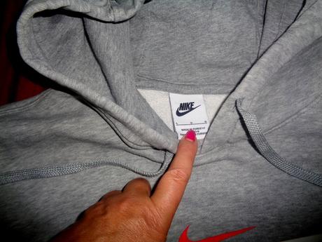 Šedá melírovaná bavlněná mikina nike, nike,l