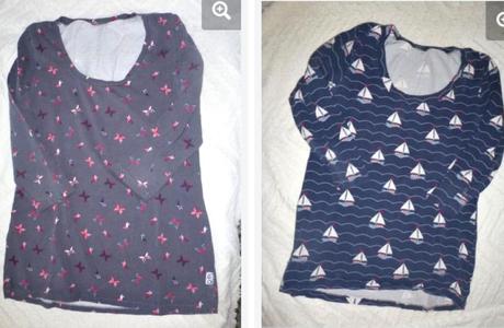 Dvě trika s potiskem - vel.m-l cena za obě, m