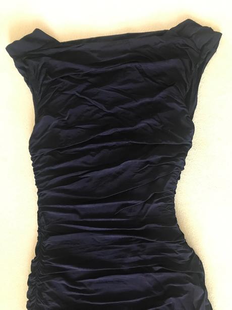 Černé šaty nabirané, h&m,36