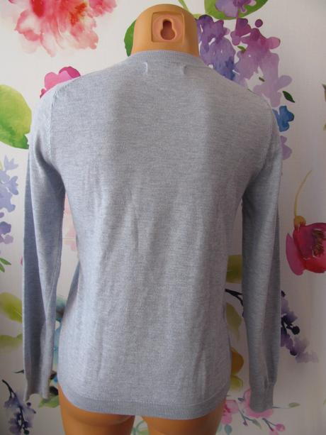 Dámský světle modrý svetr, střik mng, s