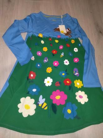 Šaty s kvítky 134 miniboden, mini boden,134