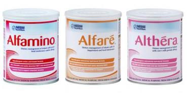 Nestlé Health Science mléko: Afamino, Alfaré, Althéra