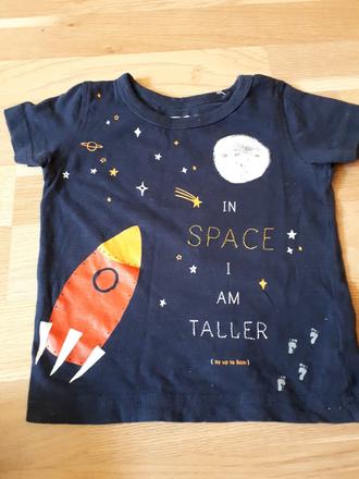 Černé tričko s raketou next vel. 74, next,74