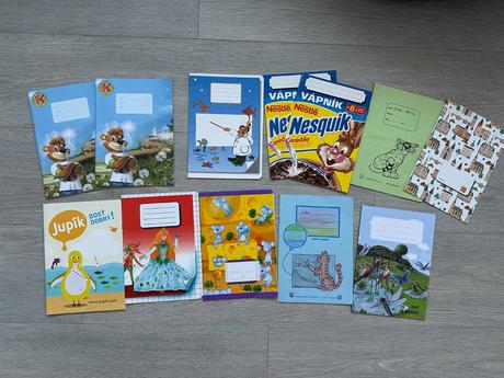 Dětské školní sešity a5, 12 ks,