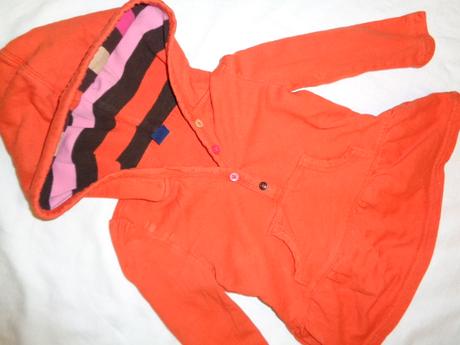 Krásná oranžová svítivá mikina s volánem gap, gap,92