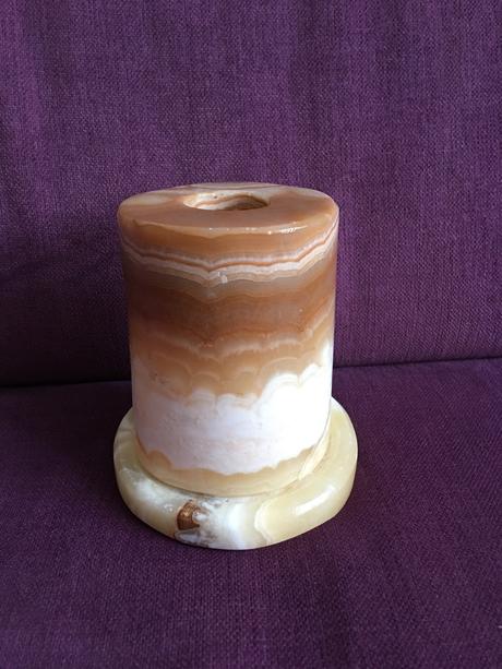 Broušená solná lampa/svícen,