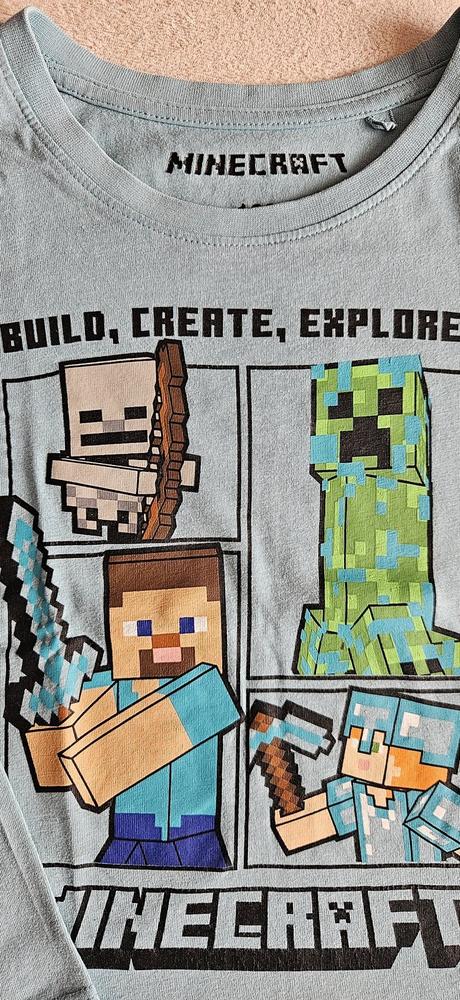 2x chlapecké tričko minecraft, vel.122, 122